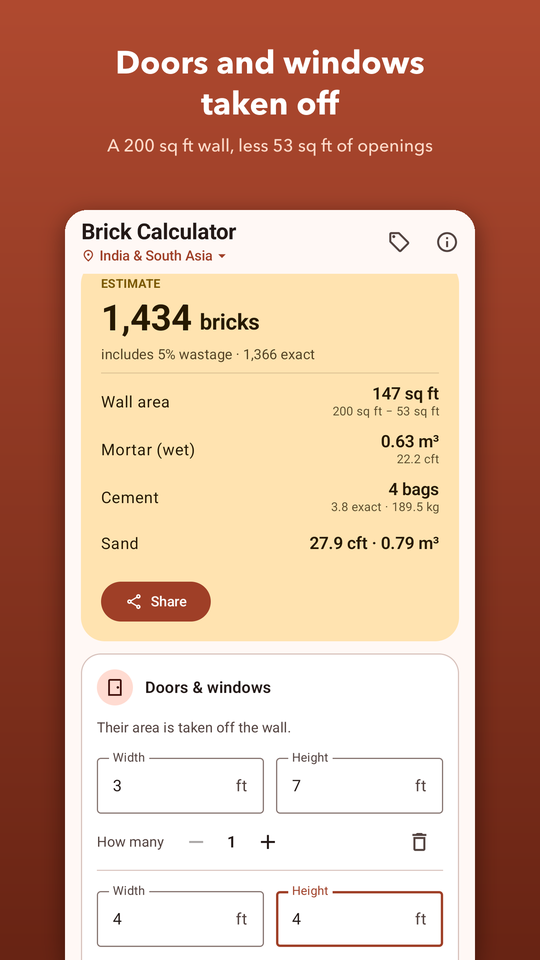 Brick Calculator screenshot 2