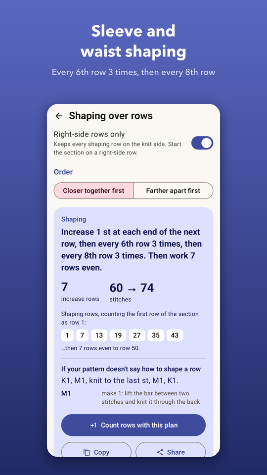 Knitting Calculator screenshot 2