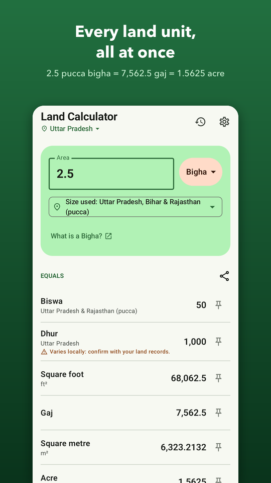 Land Calculator screenshot 1