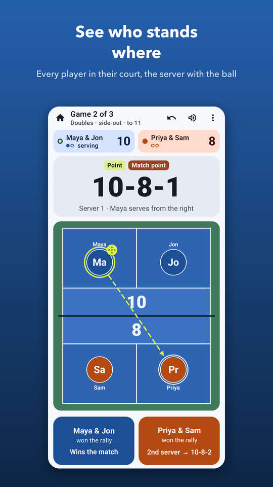 Pickleball Score screenshot 2