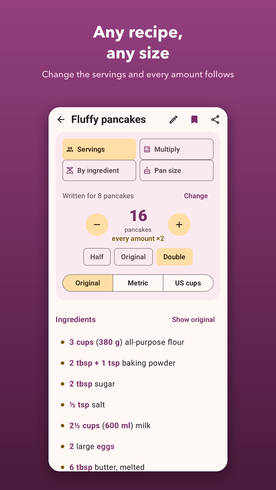 Recipe Scaler screenshot 1